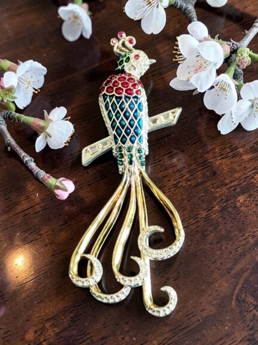 Gorgeous Vintage Metropolitan Museum of Art Peacock Brooch - NIB - Rare!